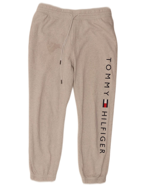 Tommy Hilfiger Mens Graphic Tracksuit Calças Joggers Cinza Médio Flecked