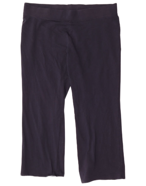 Calça de treino feminina Marks & Spencer Reino Unido 20 2XL algodão azul marinho