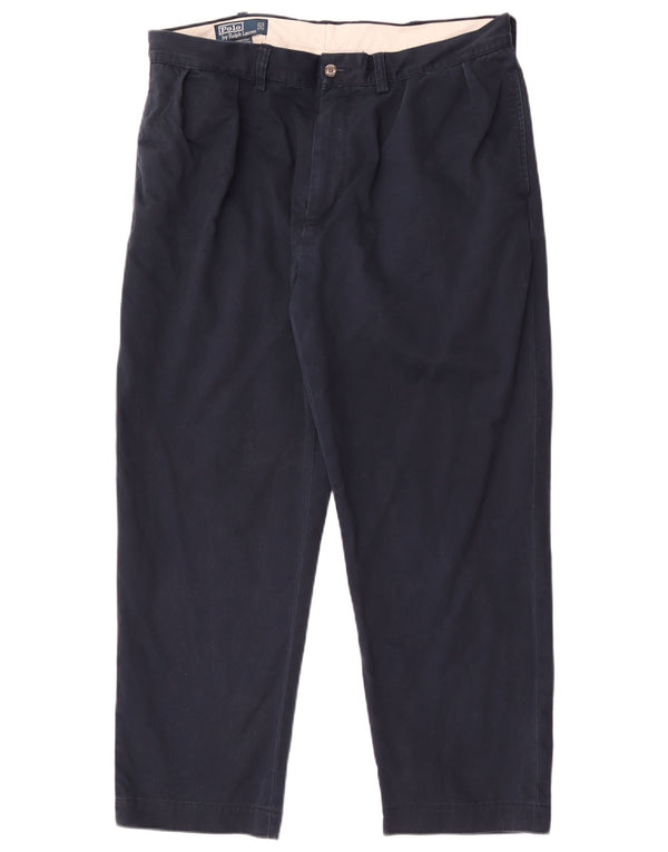 Calça Chino Masculina Polo Ralph Lauren Pegged W36 L27 Algodão Azul Marinho