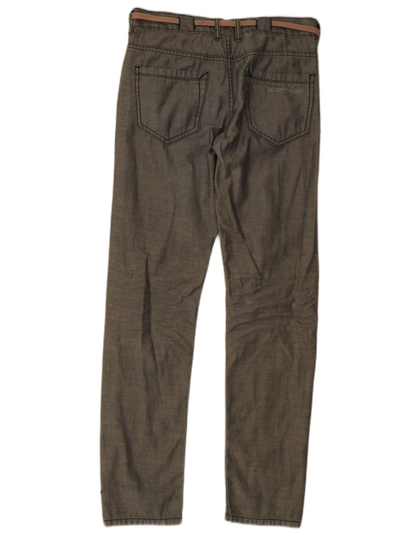 Calças casuais finas femininas Scorpion Bay W32 L33 algodão verde