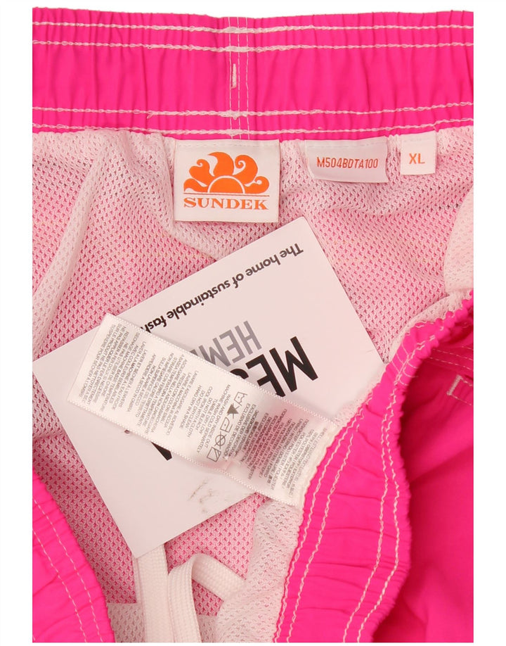 Shorts de natação masculino Sundek XL rosa poliéster