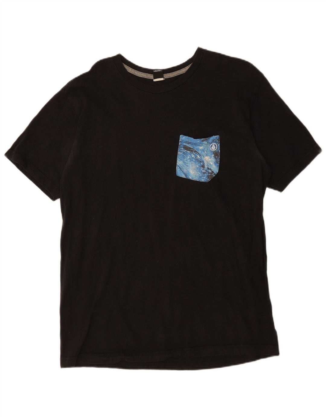 Camiseta feminina gráfica Volcom UK 16 grande algodão preto