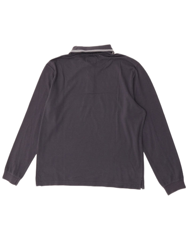 Camisa polo masculina de manga comprida Champion Easy Fit XL azul marinho