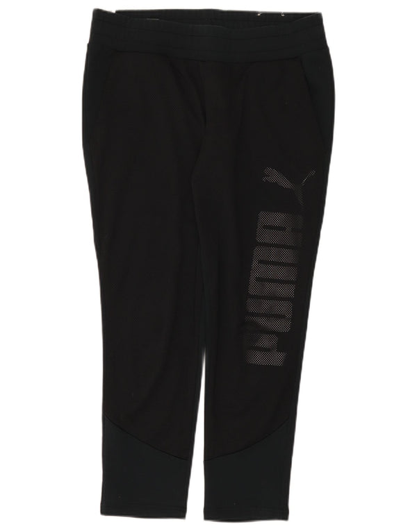 Puma Womens Crop Graphic Leggings UK 12 Médio Algodão Preto