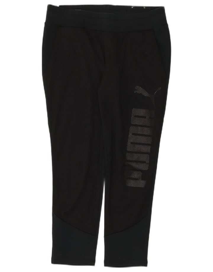 Puma Womens Crop Graphic Leggings UK 12 Médio Algodão Preto