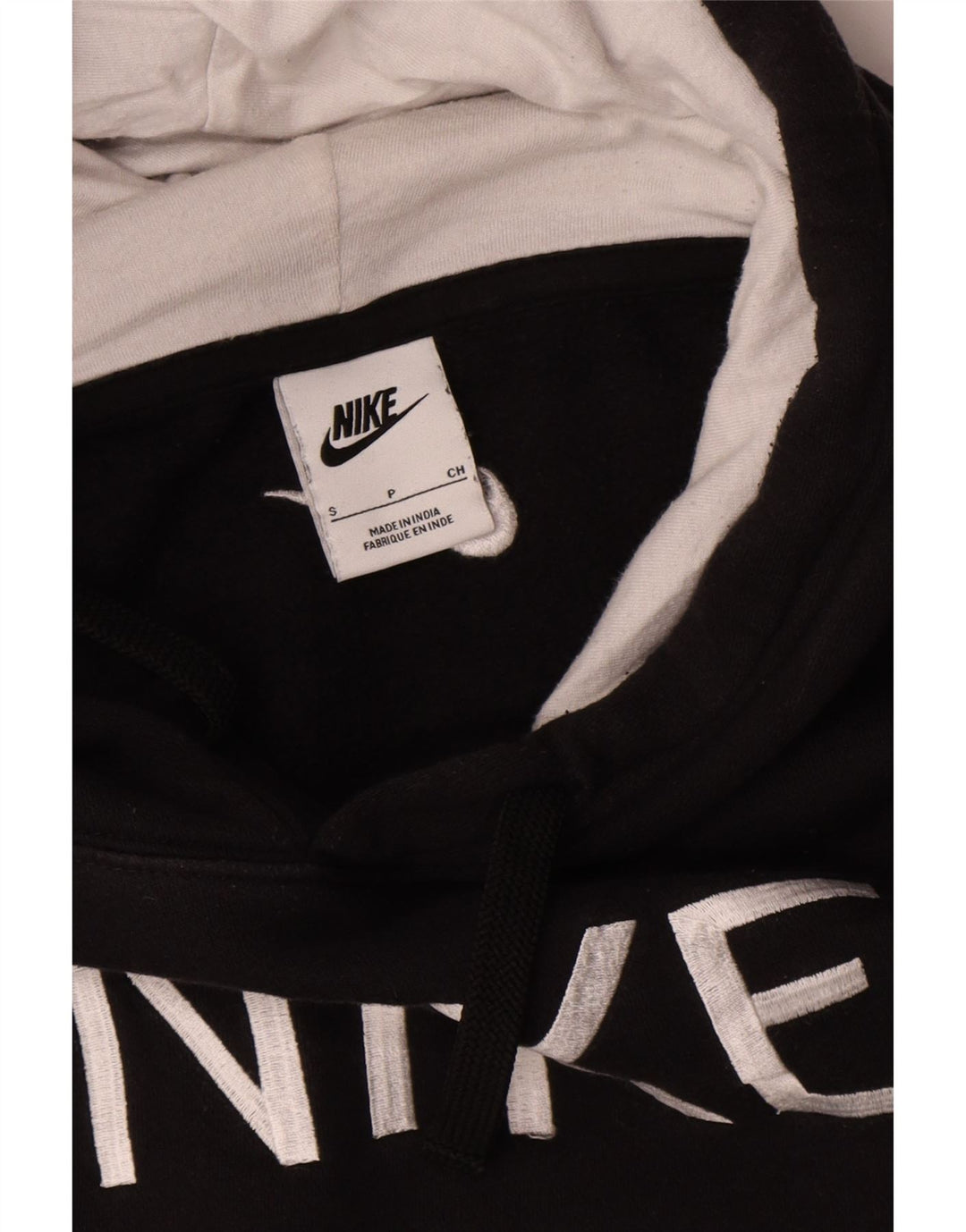 Jumper com capuz gráfico masculino Nike pequeno algodão preto