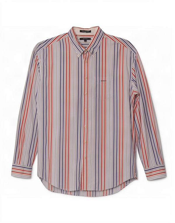 Camisa masculina Gant 3XL listrada multicolorida