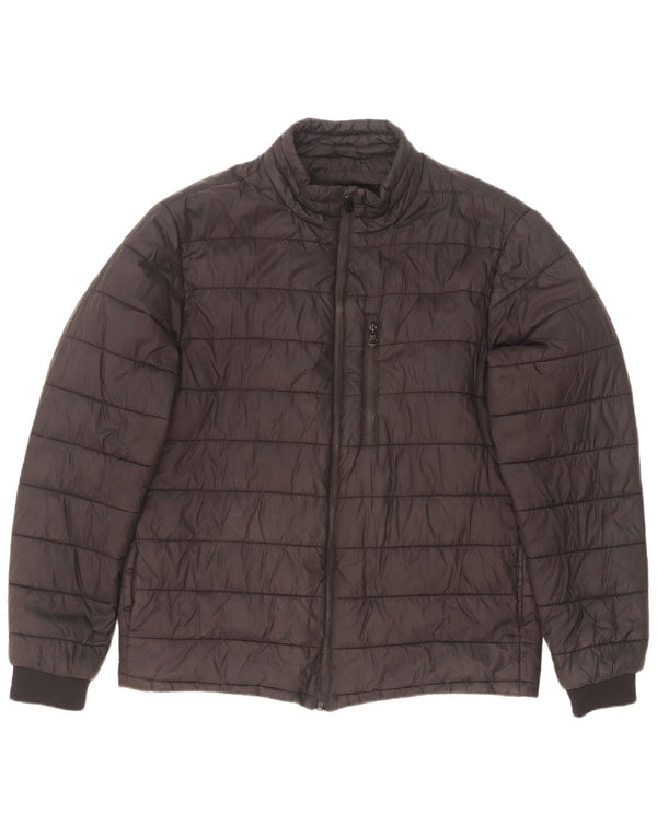 Jaqueta acolchoada masculina Zara UK 40 grande poliamida preta
