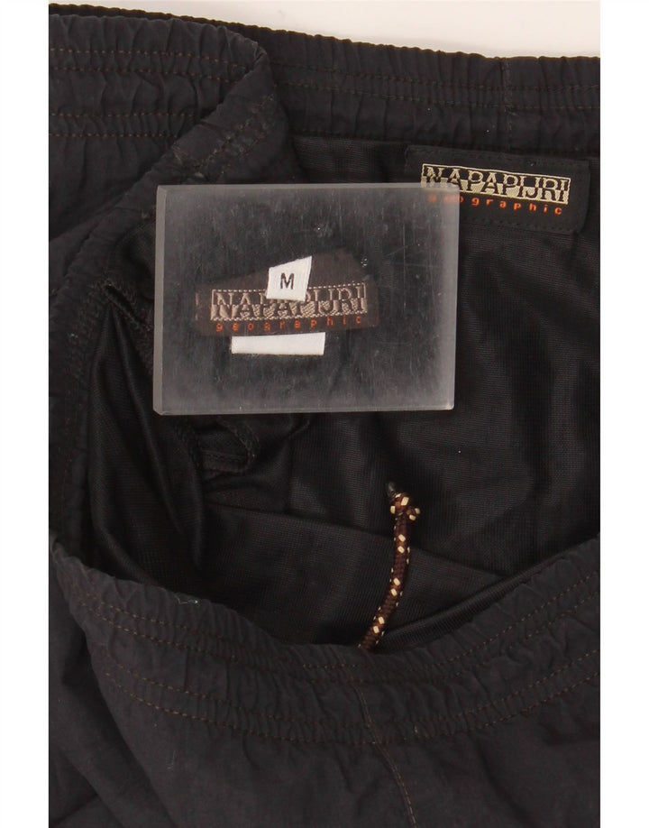 Napapijri Mens Geographic Shorts de natação médio preto poliamida