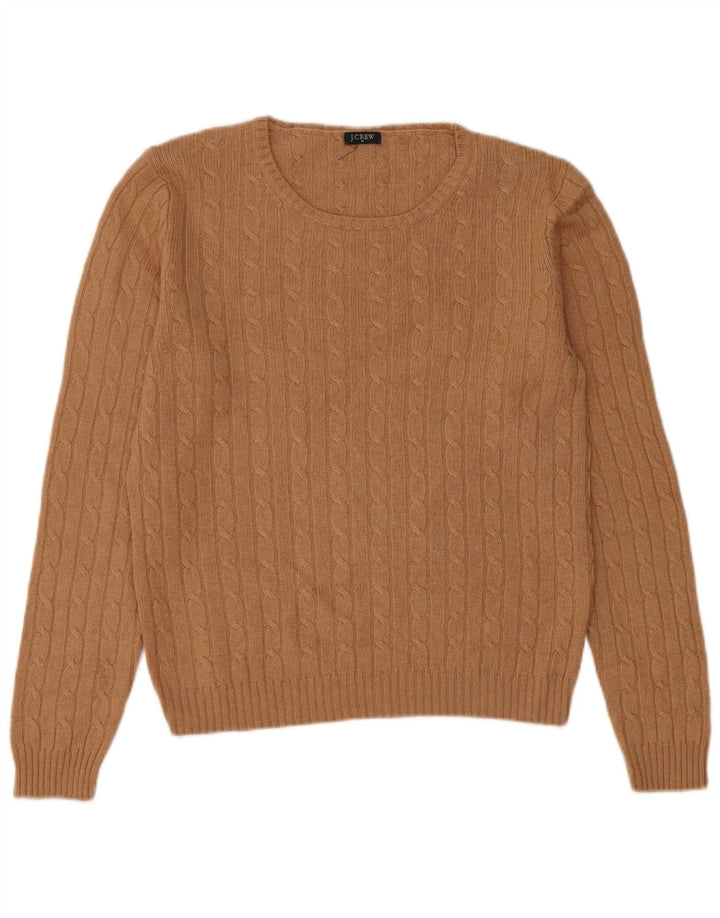 J. Crew Suéter feminino com gola canoa Reino Unido 14 marrom médio
