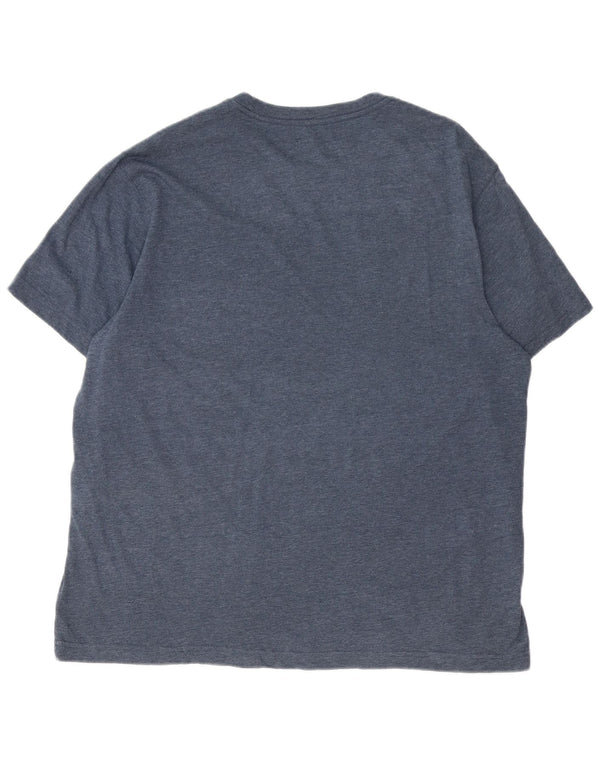 Camiseta gráfica masculina Eddie Bauer Top grande algodão manchado azul marinho