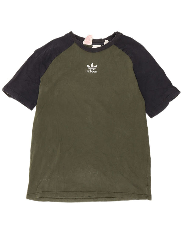 Camiseta Adidas Menino Top 15-16 Anos Verde Colorblock Algodão
