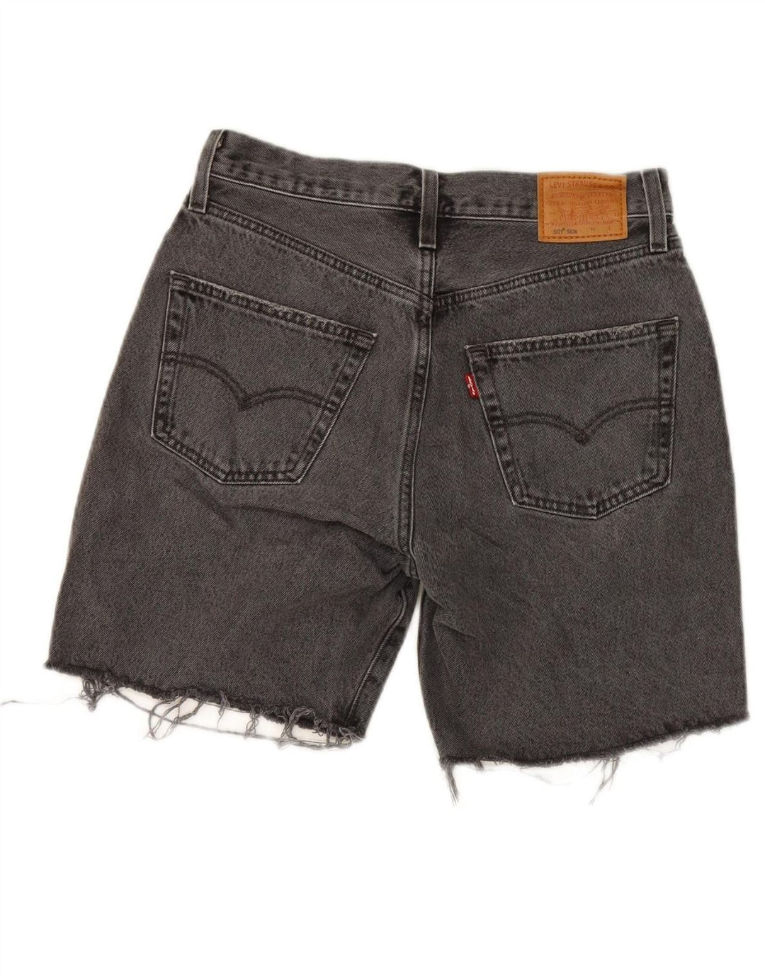 LEVI'S Masculino 501 Shorts Jeans W26 Pequeno Algodão Cinza