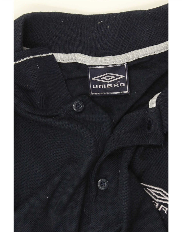 Camisa polo masculina Umbro grande poliéster azul marinho