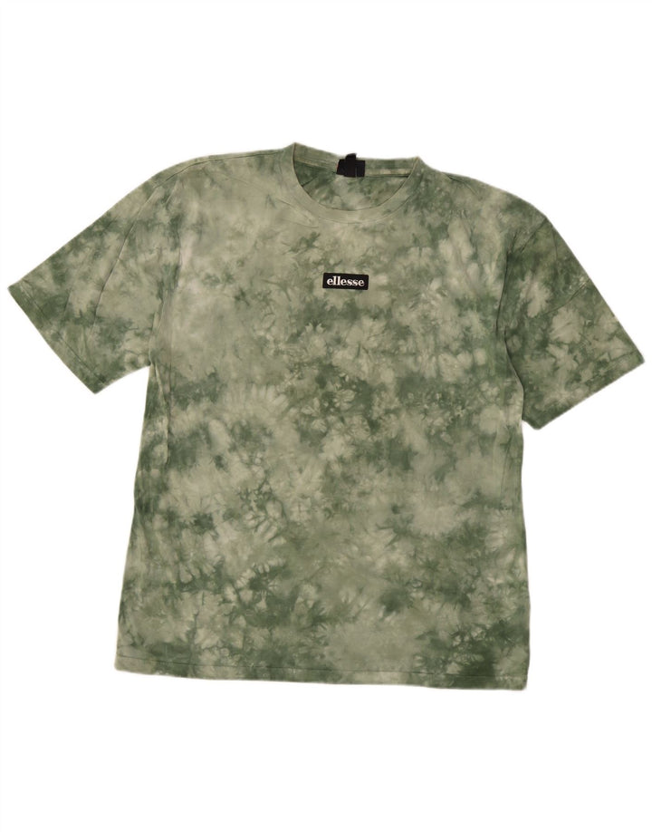 Camiseta masculina Ellesse top pequeno caqui tie dye algodão