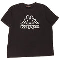 Camiseta gráfica masculina Kappa Top grande de algodão preto