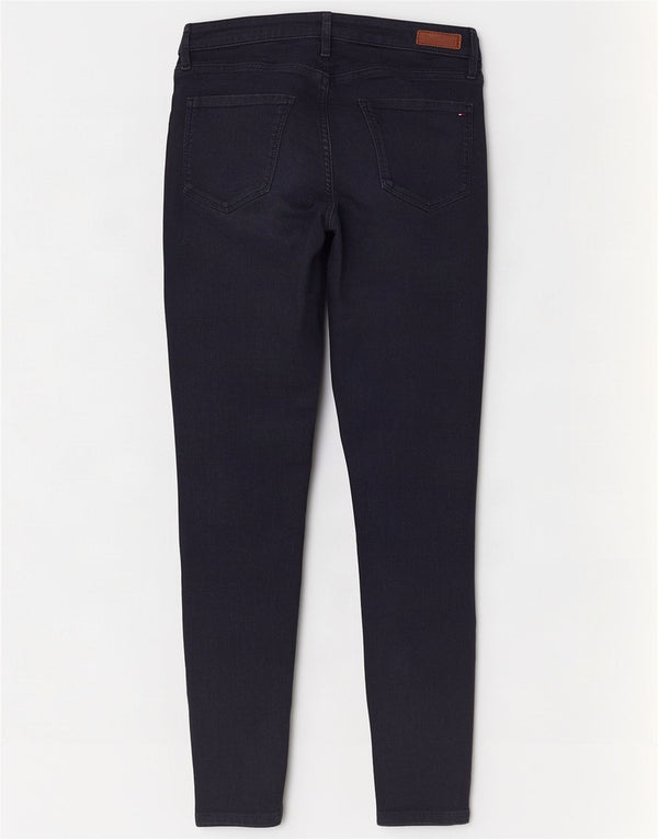 Tommy Hilfiger Feminino Como RW Skinny Jeans W27 L27 Azul Marinho Algodão