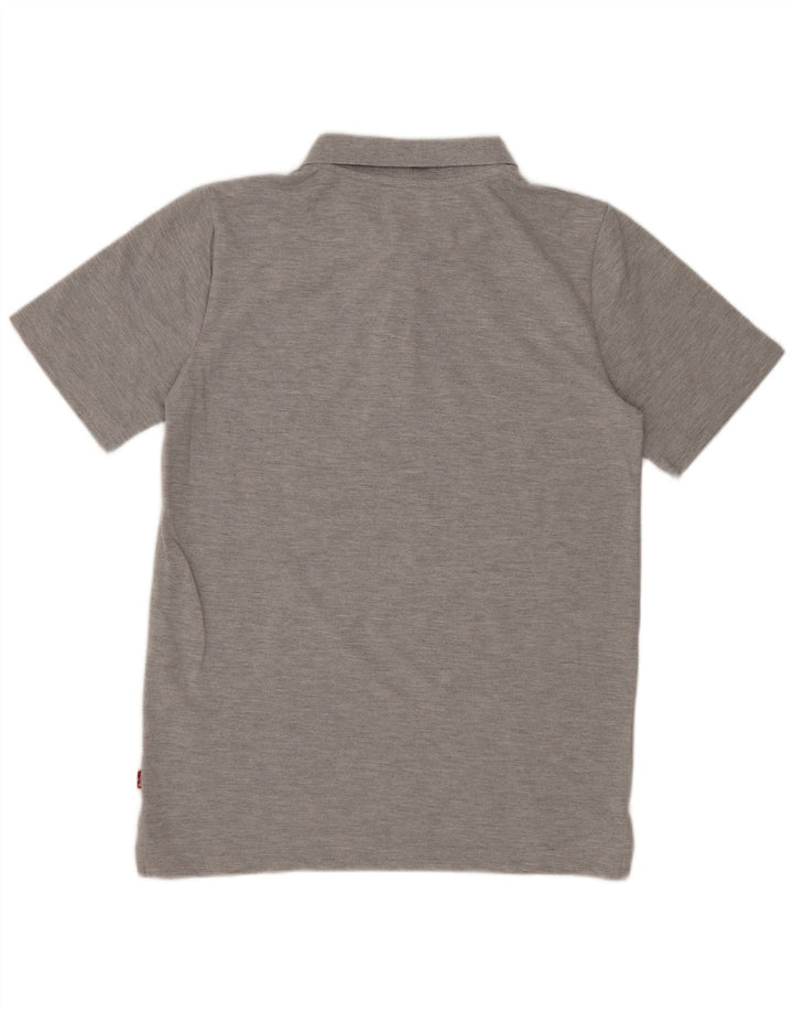 Camisa polo masculina Levi's 15-16 anos algodão manchado cinza