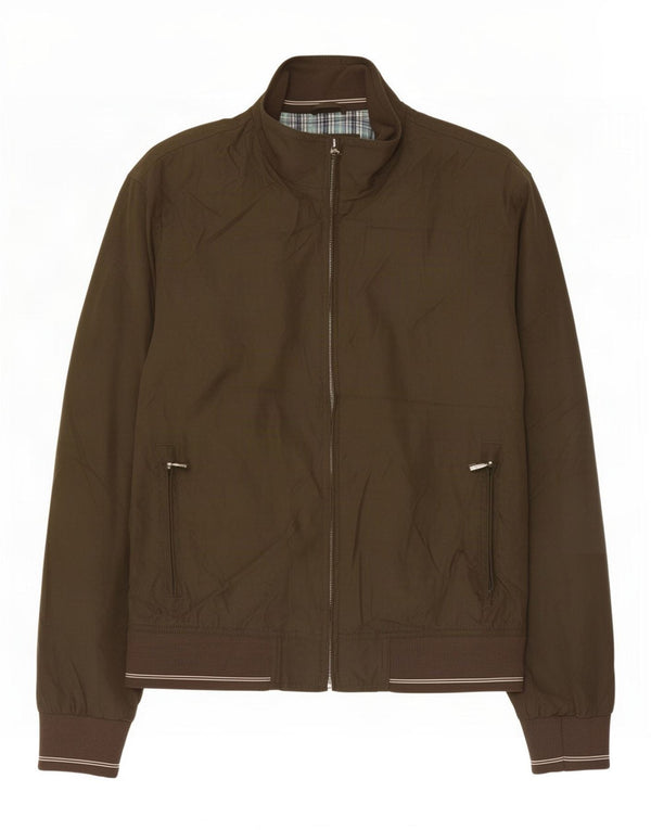 Jaqueta bomber masculina Marks & Spencer Regular Fit Reino Unido 38 poliéster cáqui médio