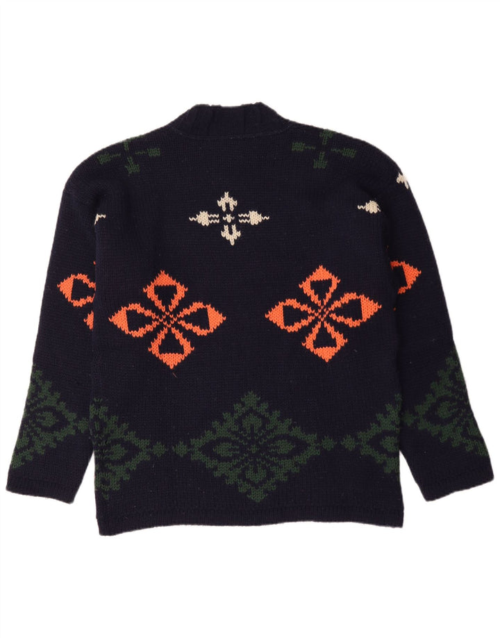 Suéter masculino Foxhound com gola tartaruga grande azul marinho floral