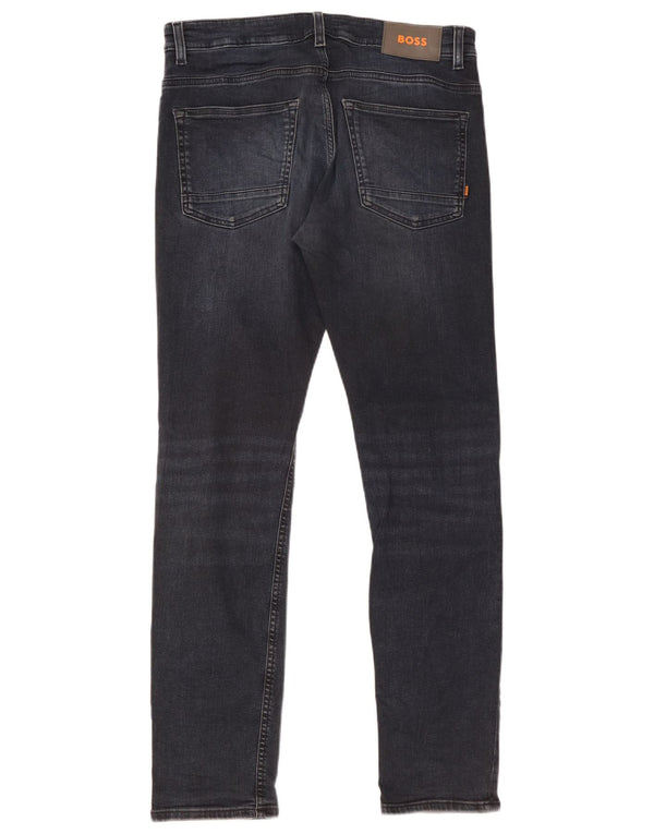 Hugo Boss Mens Slim Jeans W31 L32 Azul Marinho Algodão
