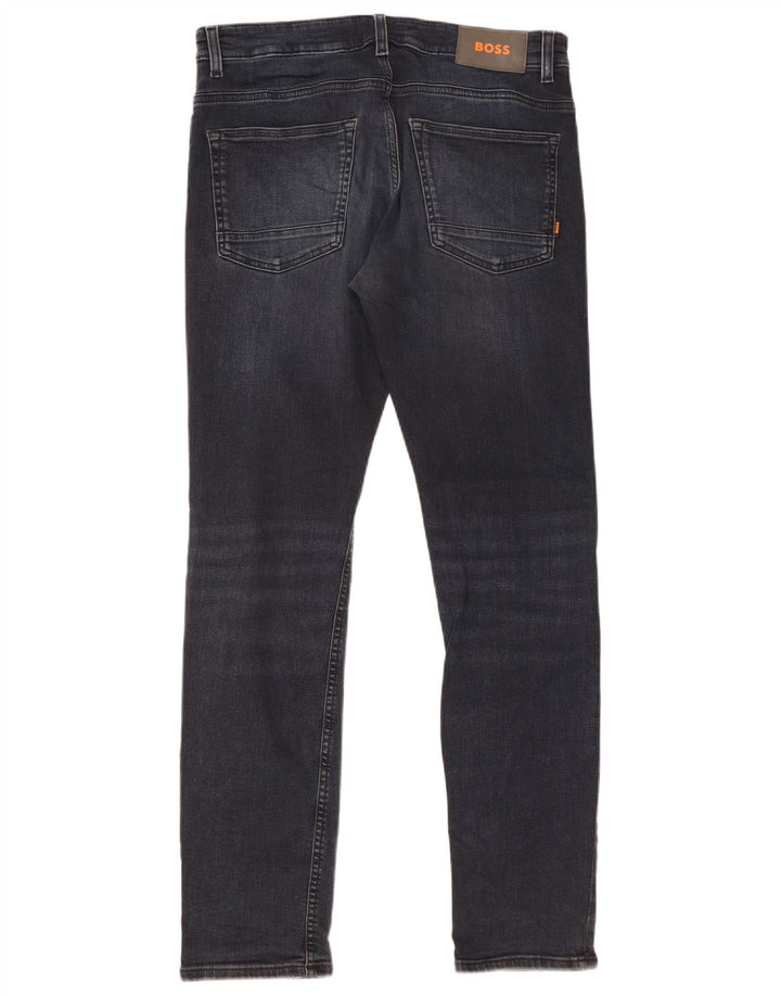 Hugo Boss Mens Slim Jeans W31 L32 Azul Marinho Algodão