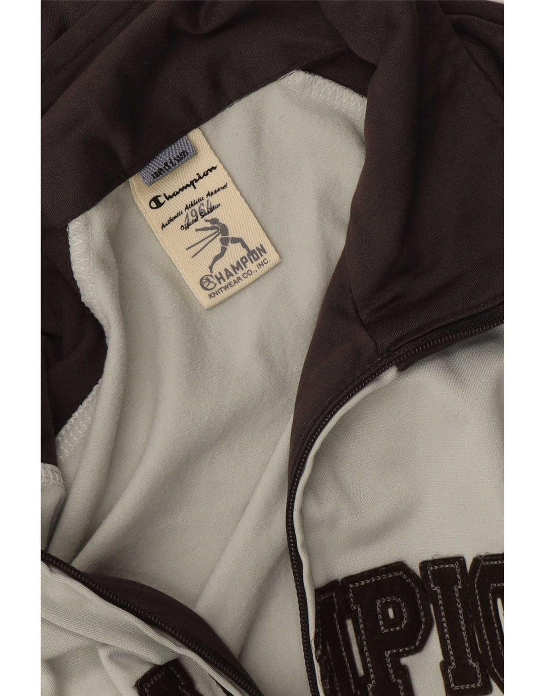 Jaqueta masculina Champion Graphic Tracksuit Top cinza médio bloco colorido