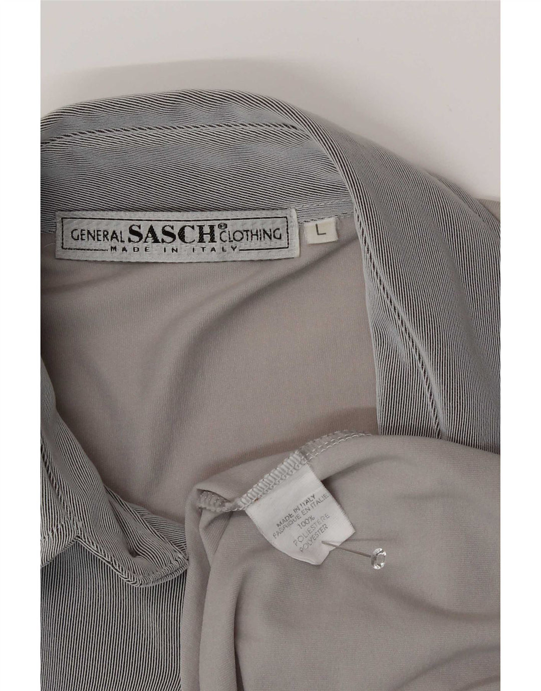 Sasch Camisa masculina de manga curta grande cinza colorblock poliéster