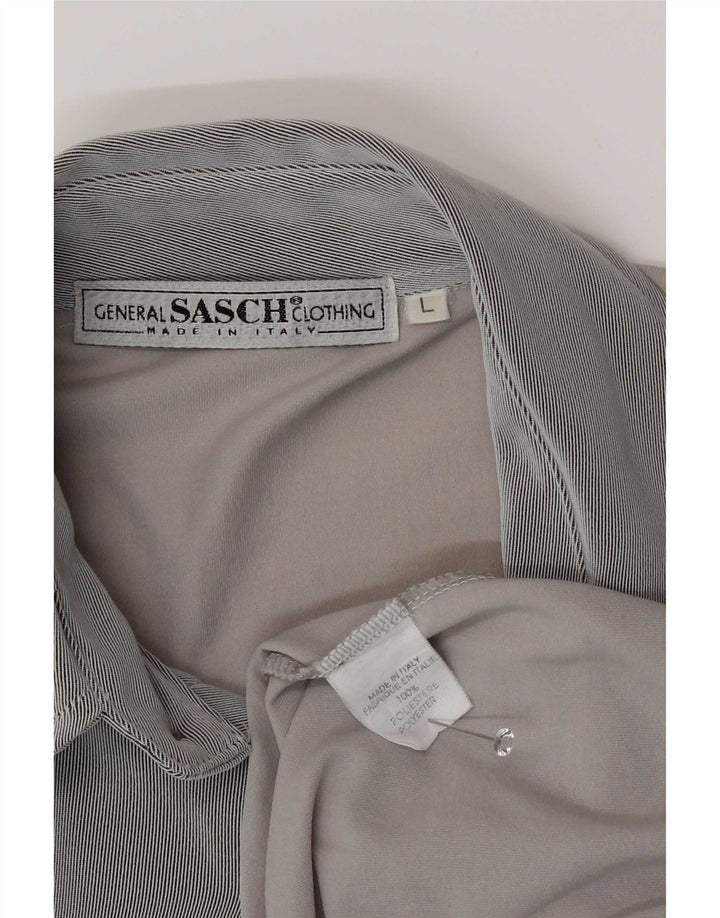 Sasch Camisa masculina de manga curta grande cinza colorblock poliéster