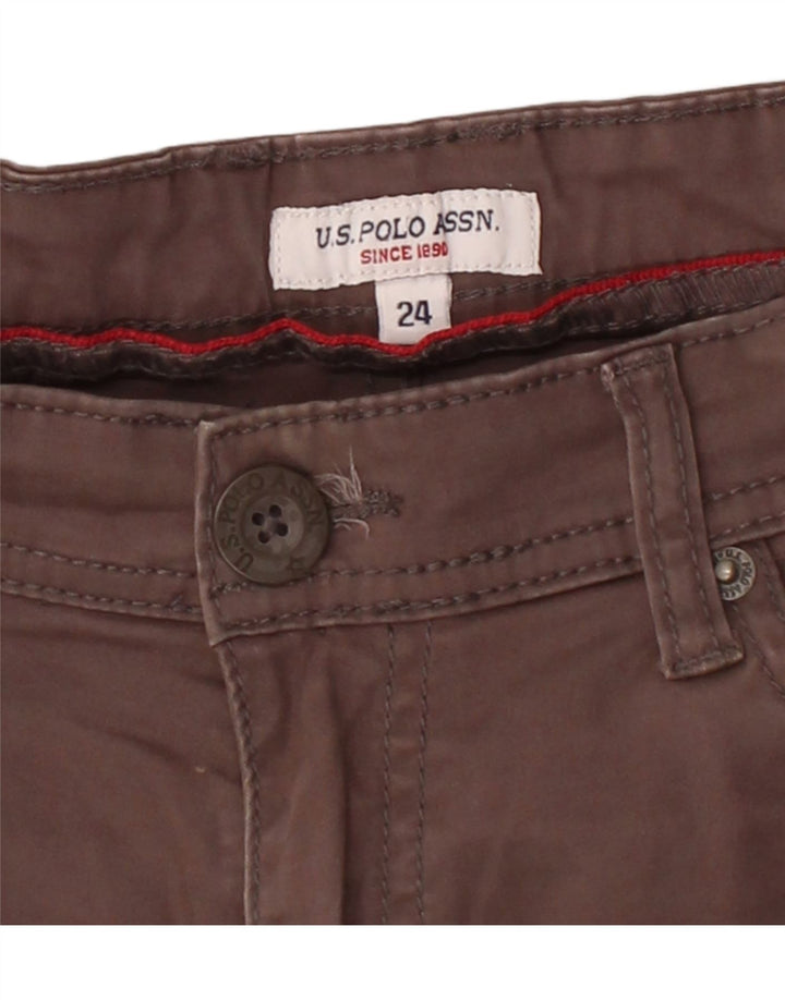 ASSN POLO DOS EUA. Calça casual reta masculina W34 L29 algodão marrom