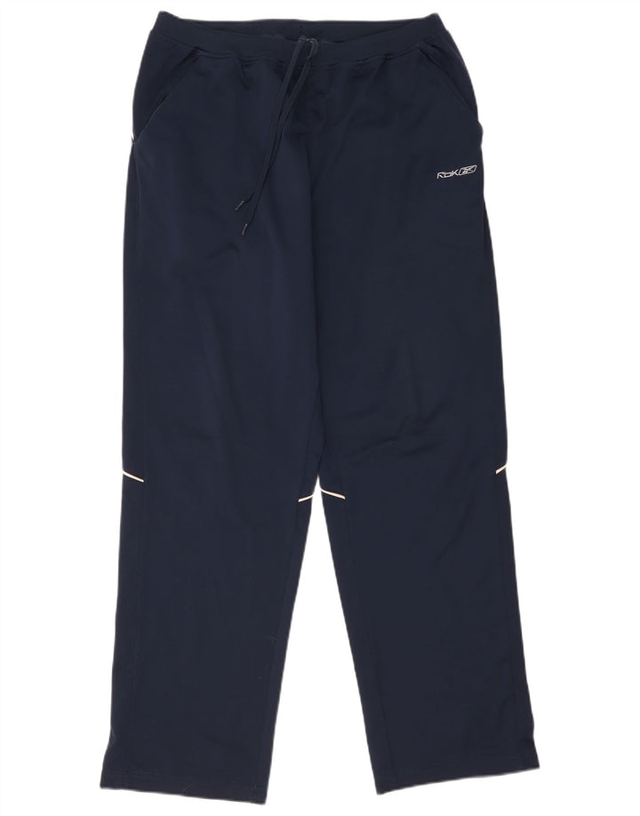 Calça de treino masculina Reebok grande poliéster azul marinho