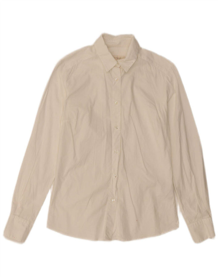 Camisa feminina DONDUP IT 40 pequena algodão branco