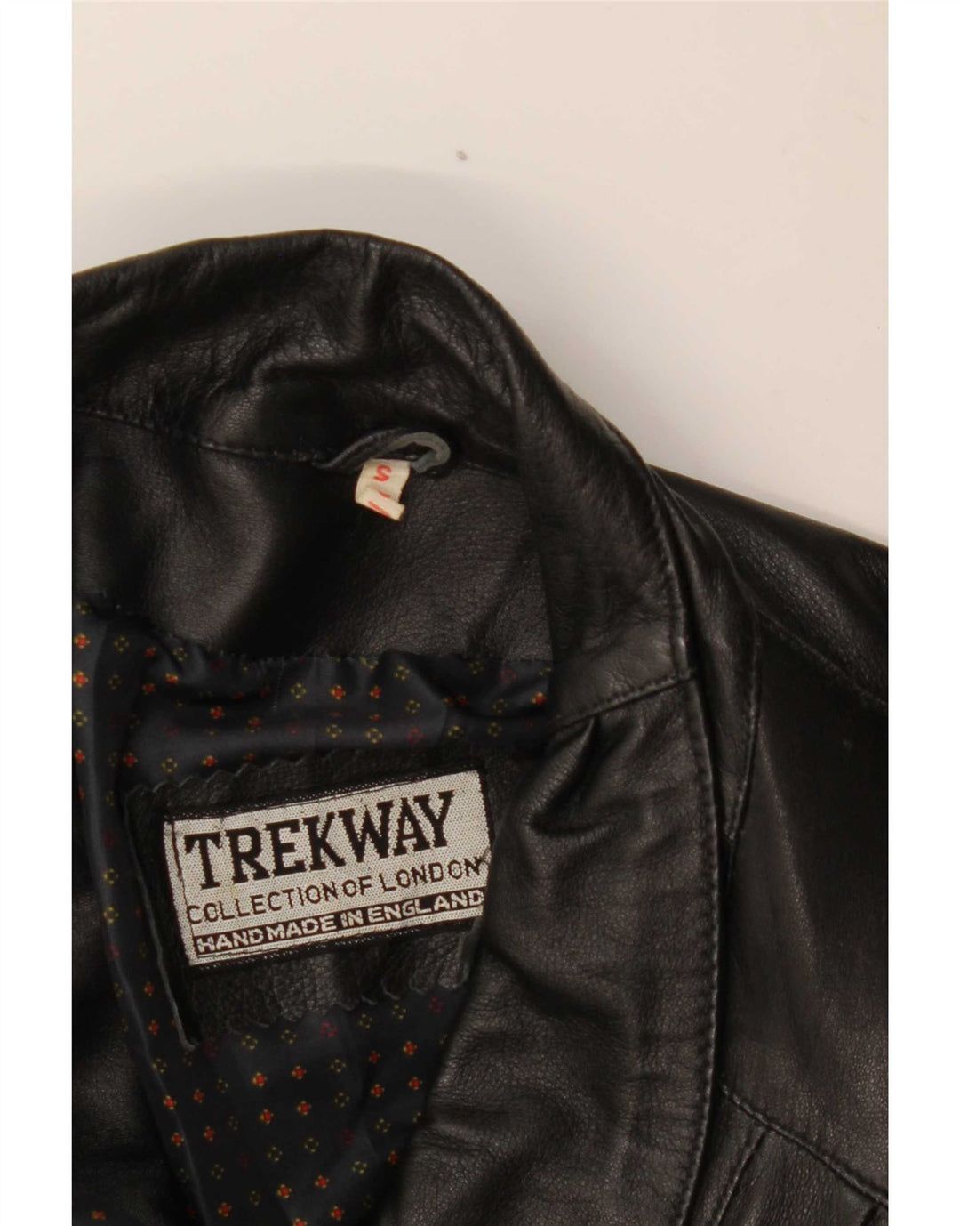 Casaco de couro feminino Trekway UK 10 pequeno preto