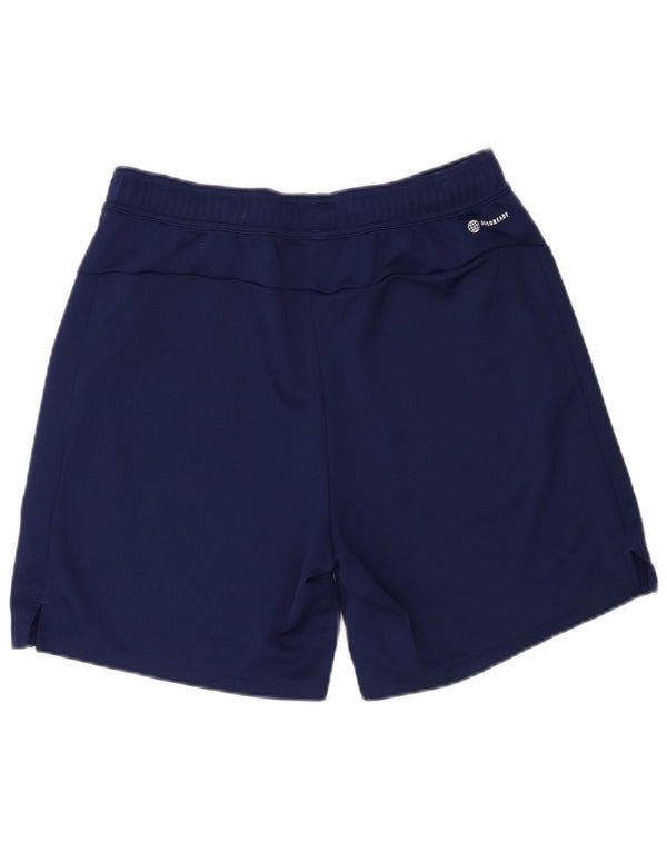Shorts esportivos masculinos Adidas Aeroready Regular Fit grandes poliéster azul marinho