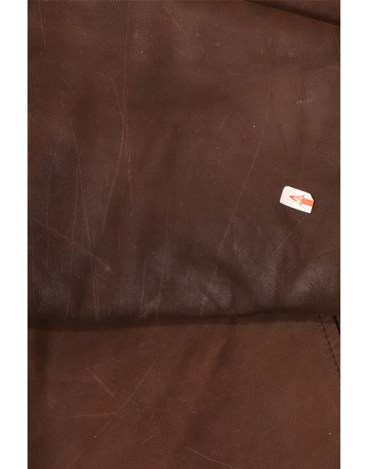 Nova coleção jaqueta masculina de camurça UK 44 2XL couro marrom
