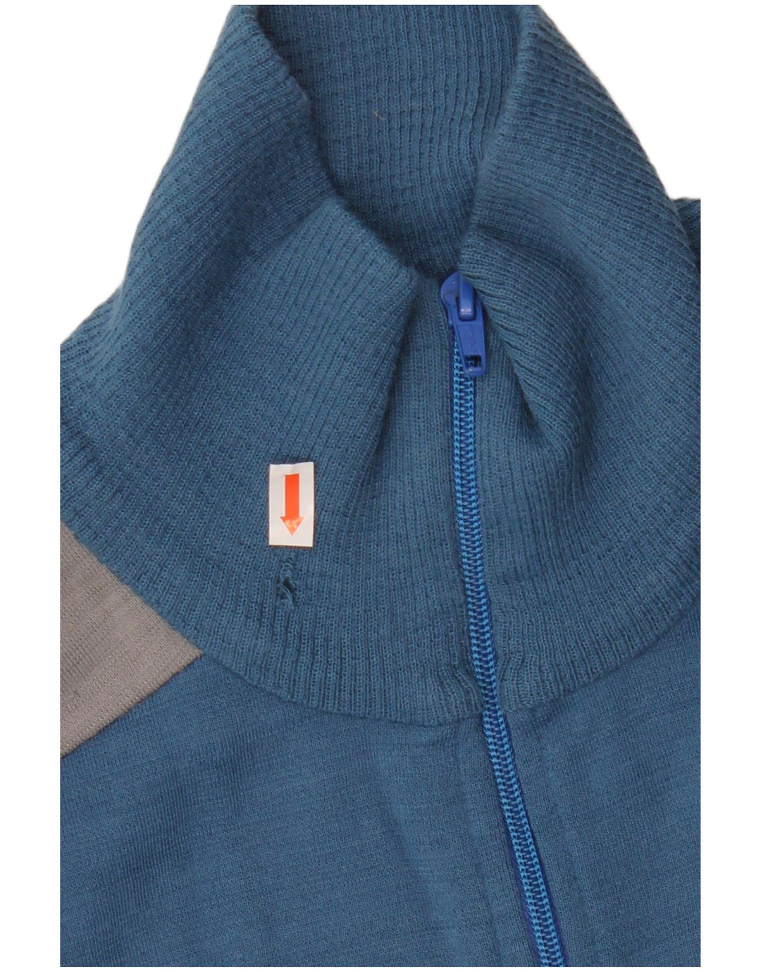 Jaqueta de treino masculina vintage UK 42 grande bloco colorido azul
