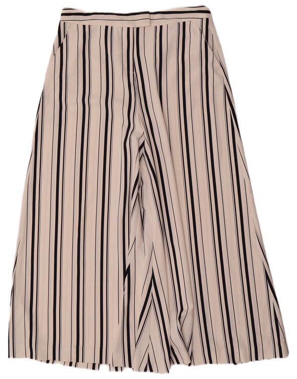 Calça feminina cortada de cintura alta Marks & Spencer UK 12 médio W30 L24 Whi