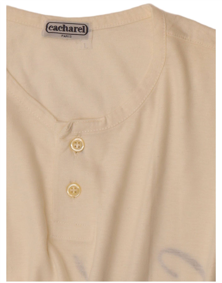 Camiseta masculina gráfica Cacharel Top grande branco