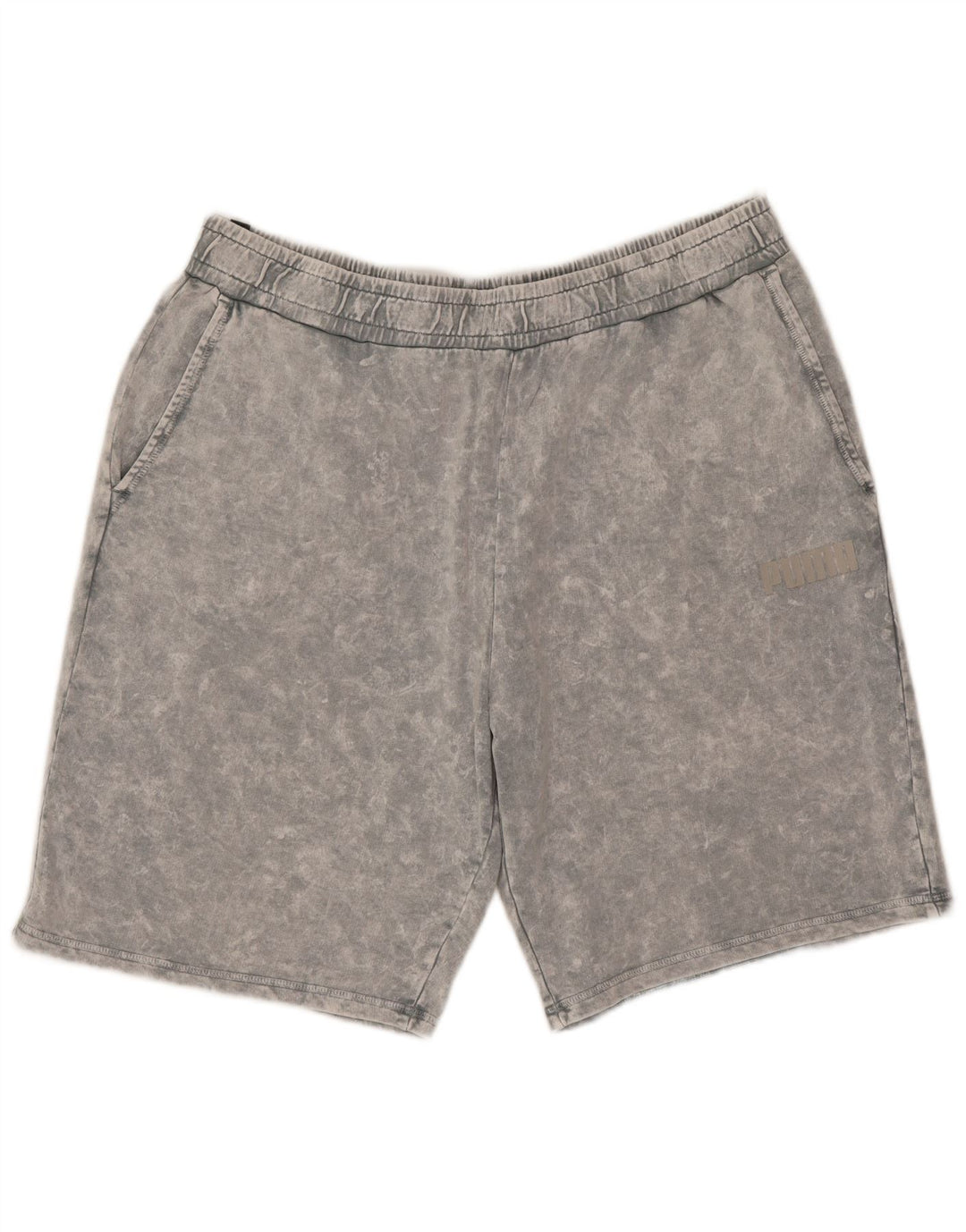 Shorts esportivos masculinos Puma 2XL cinza tie-dye algodão