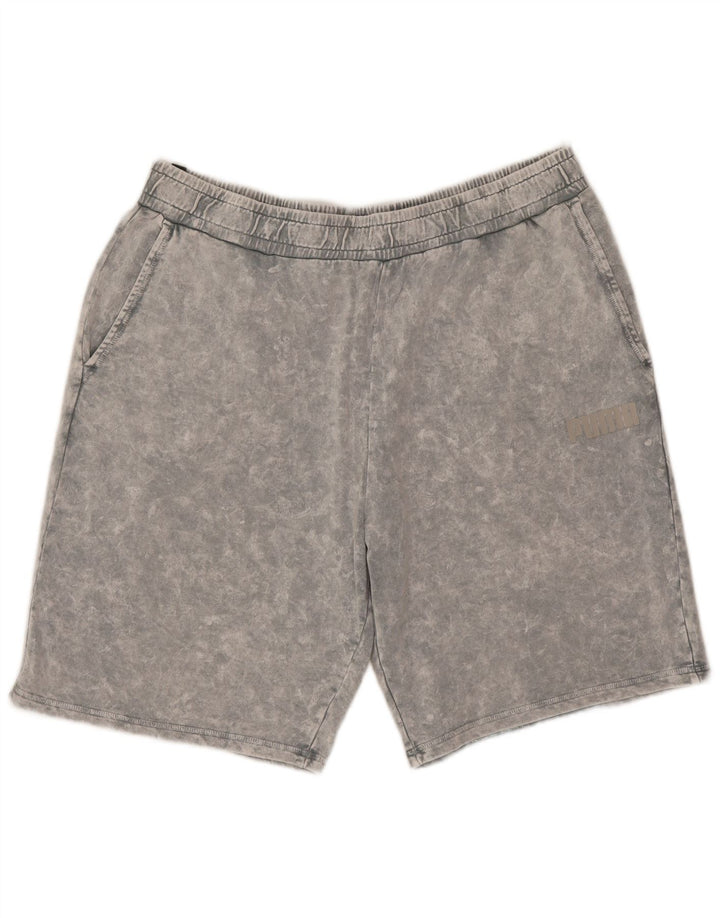 Shorts esportivos masculinos Puma 2XL cinza tie-dye algodão