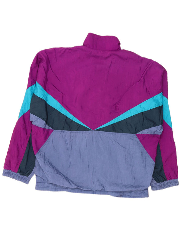 Diadora Mens Tracksuit Top Jacket XL Roxo Colourblock Nylon