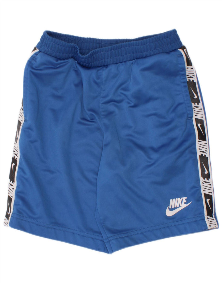 Shorts esportivos gráficos Nike Boys 6-7 anos grande azul colorido bloco de poliéster