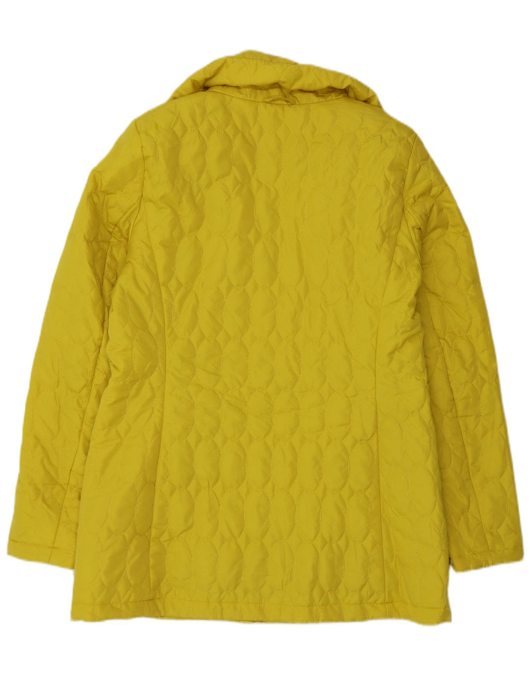 Jaqueta acolchoada feminina Dkny UK 12 poliéster amarelo médio moderno