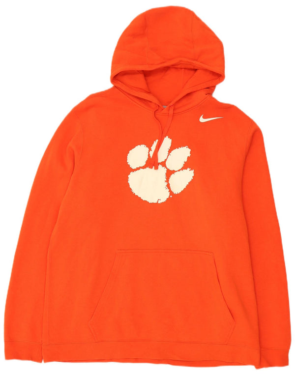 Nike masculino Clemson Tigers gráfico moletom com capuz XL laranja algodão