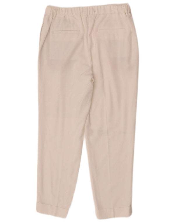 Calça chino masculina Marks & Spencer cônica UK 10 pequena W26 L25 branca