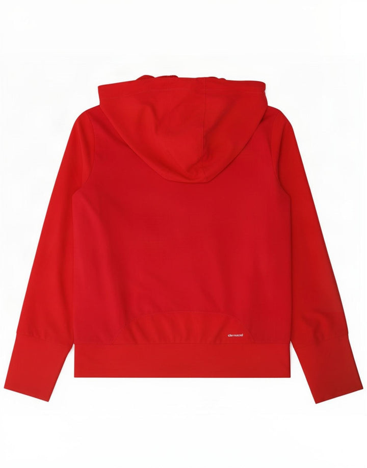 Adidas Womens Climacool Zip Hoodie Sweater UK 12/14 Medium Red Poliéster