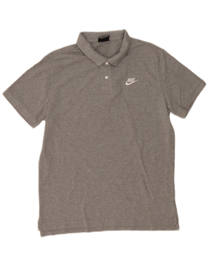 Camisa polo masculina NIKE grande algodão cinza