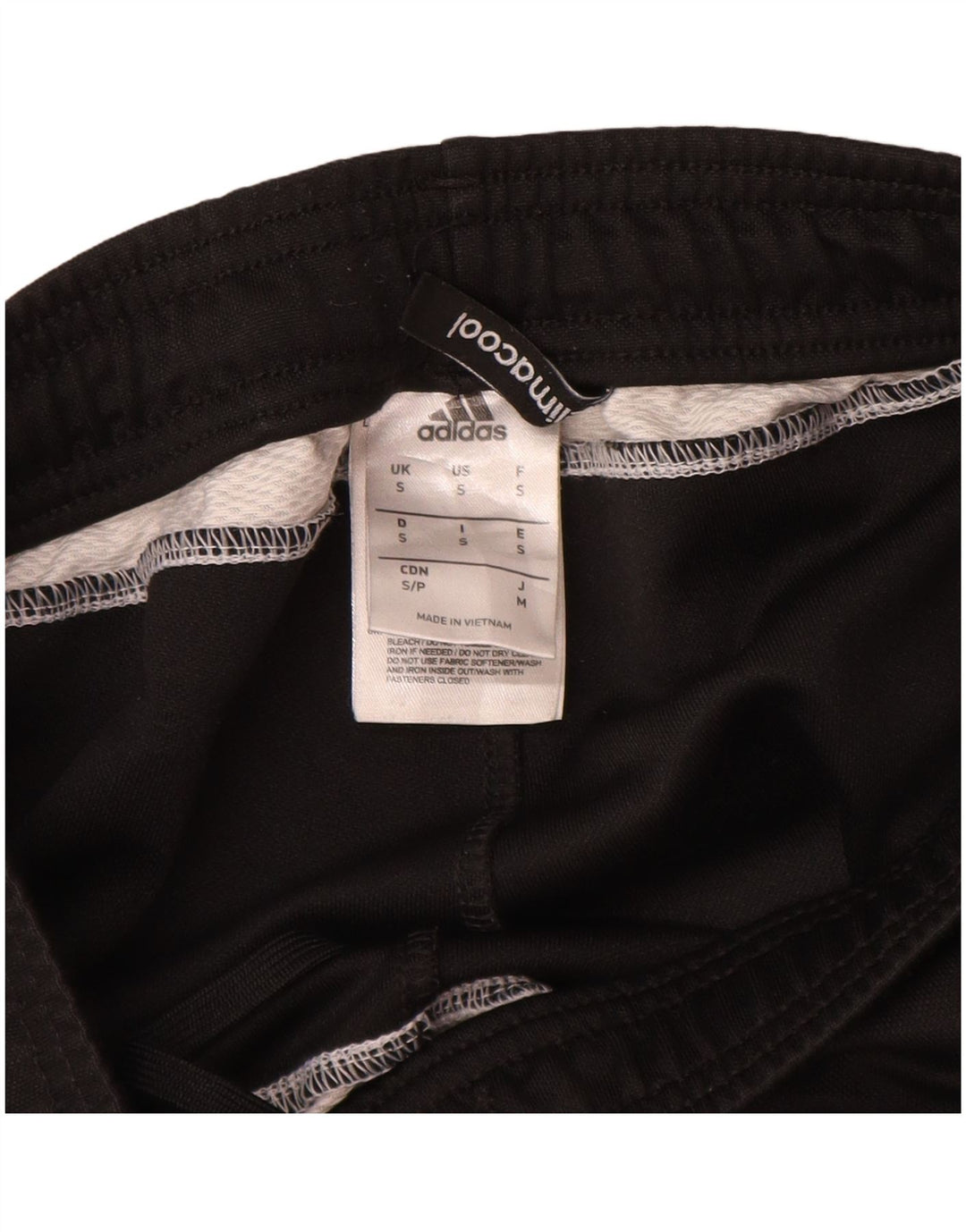 Calça de treino masculina Adidas Climacool pequena preta colorblock poliéster