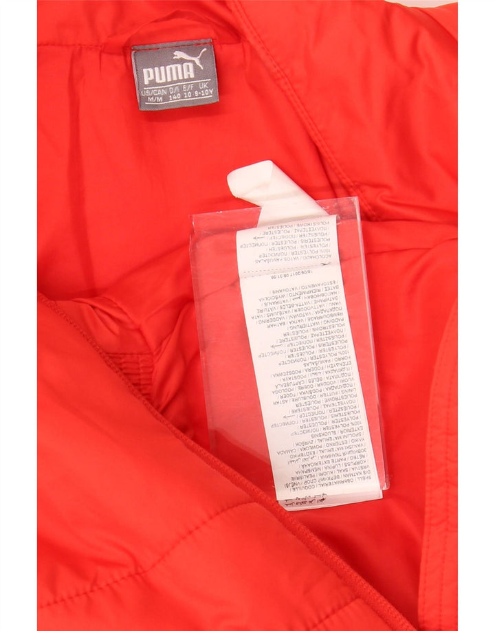 Jaqueta PUMA Meninas Acolchoada 9-10 Anos Poliéster Vermelho