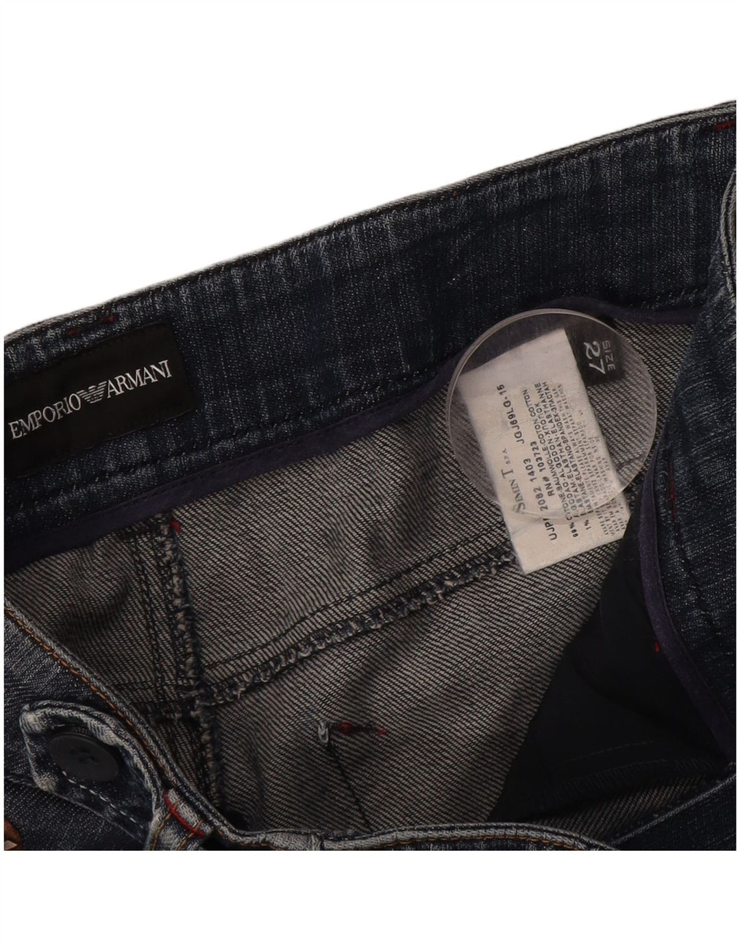 Calça Jeans Bootcut Feminina Emporio Armani W27 L29 Azul Algodão